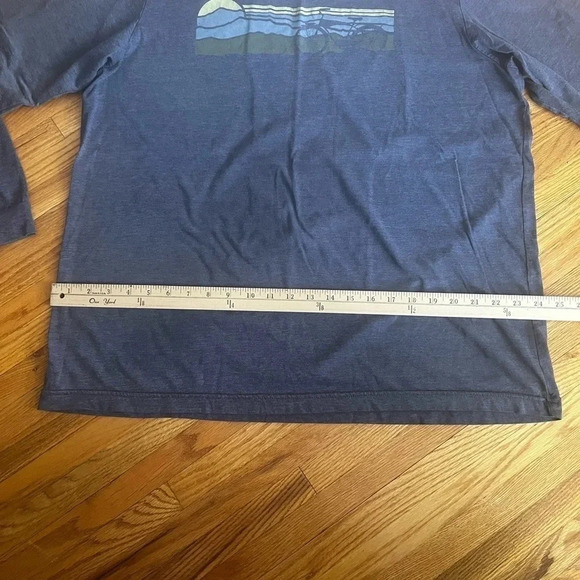 Long sleeve heather blue top - Picture 3 of 5